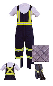 SALOPETTE HOMME DOUBLÉ POLYESTER, 100% COTON DUCK DOUBLÉ 100% POLYESTER PIQUÉ AVEC ZIPS AUX JAMBES