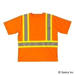 T-SHIRT COL ROND HAUTE VISIBILITE 100% POLYESTER QUICK DRY MANCHES COURTES