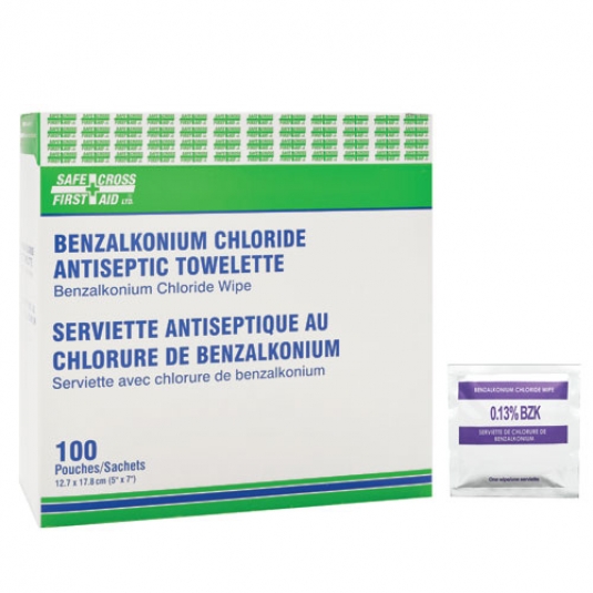 Serviettes antiseptiques au chlorure de benzalkonium