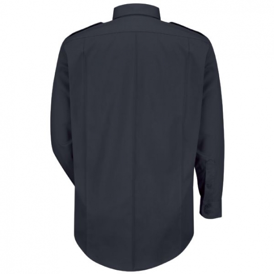 CHEMISE OFFICIER AMERICAINE HOMME OU FEMME,MANCHES LONGUES OU COURTES, 65/35 POLYCOTON BLUEBLACK