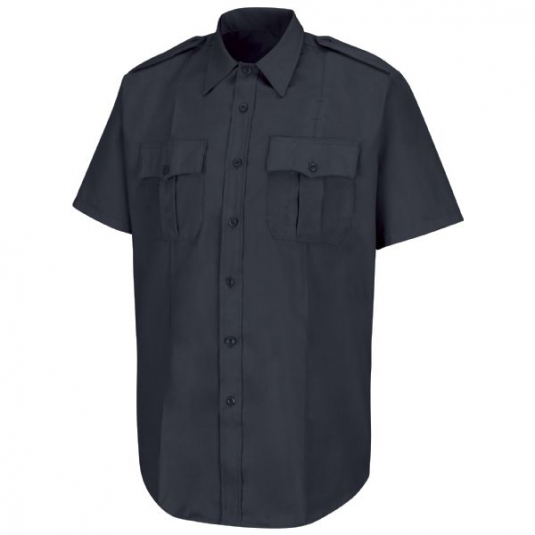 CHEMISE OFFICIER AMERICAINE HOMME OU FEMME,MANCHES LONGUES OU COURTES, 65/35 POLYCOTON BLUEBLACK