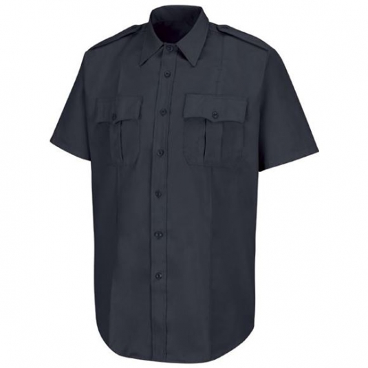CHEMISE OFFICIER AMERICAINE HOMME OU FEMME,MANCHES LONGUES OU COURTES, 65/35 POLYCOTON BLUEBLACK