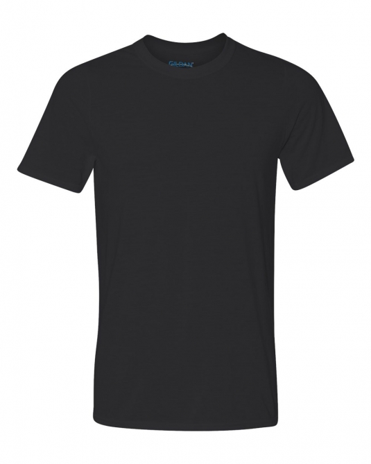 T-SHIRT GILDAN COL ROND HOMME OU FEMME MANCHES COURTES 100% POLYESTER