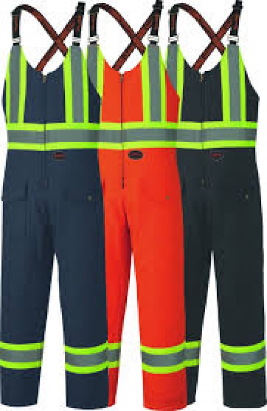 SALOPETTE DOUBLÉE 100% COTON AVEC BANDES