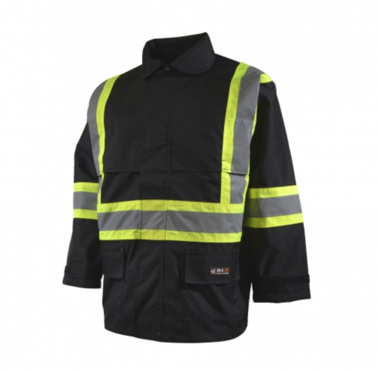 MANTEAU IMPERMÉABLE HOMME 600 DENIERS AVEC BANDES RÉFLÉCHISSANTES