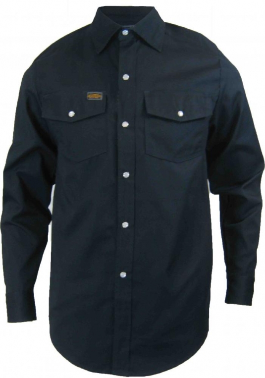 CHEMISE DE TRAVAIL JACKFIELD HOMME MANCHES LONGUES AVEC SNAPS 65/35 POLY/COTON