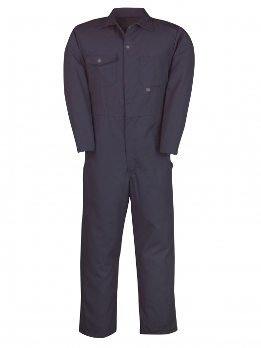 COUVRE-TOUT 65/35 POLYCOTON MARINE AVEC ZIPS AUX JAMBES