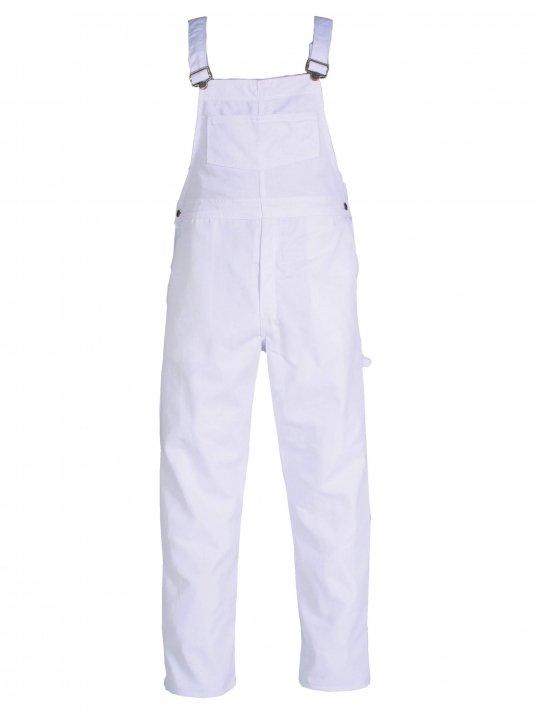 SALOPETTE DE PEINTRE HOMME 65/35 POLYCOTON BLANC