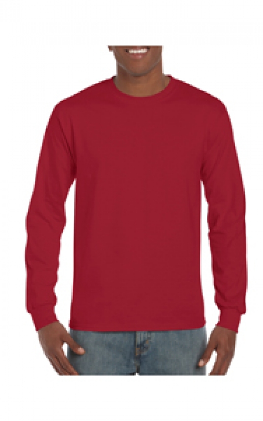T-SHIRT GILDAN COL ROND HOMME MANCHES LONGUES 100% COTON 