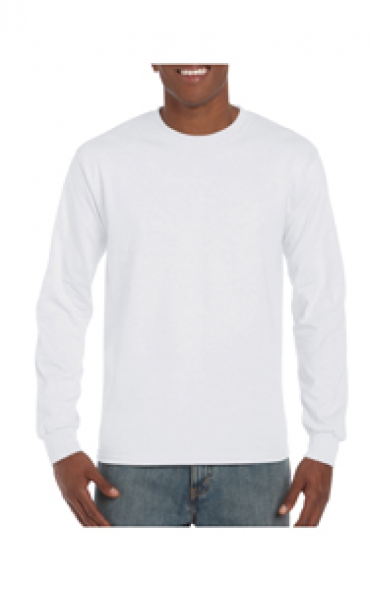 T-SHIRT GILDAN COL ROND HOMME MANCHES LONGUES 100% COTON 