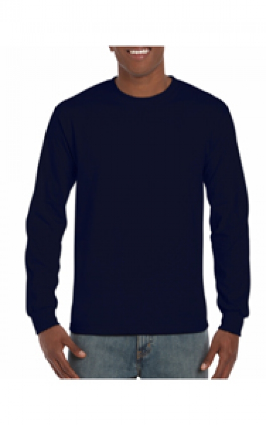 T-SHIRT GILDAN COL ROND HOMME MANCHES LONGUES 100% COTON 