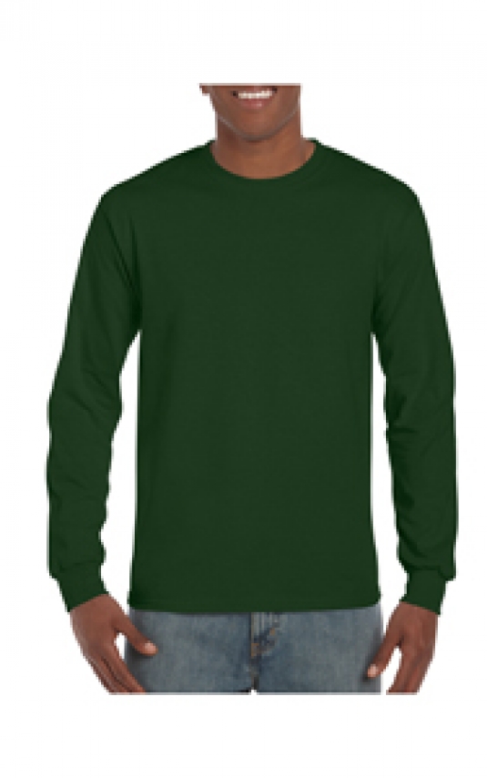 T-SHIRT GILDAN COL ROND HOMME MANCHES LONGUES 100% COTON 
