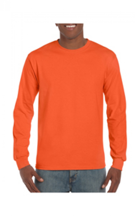 T-SHIRT GILDAN COL ROND HOMME MANCHES LONGUES 100% COTON 