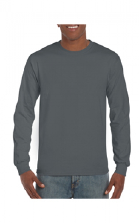 T-SHIRT GILDAN COL ROND HOMME MANCHES LONGUES 100% COTON 