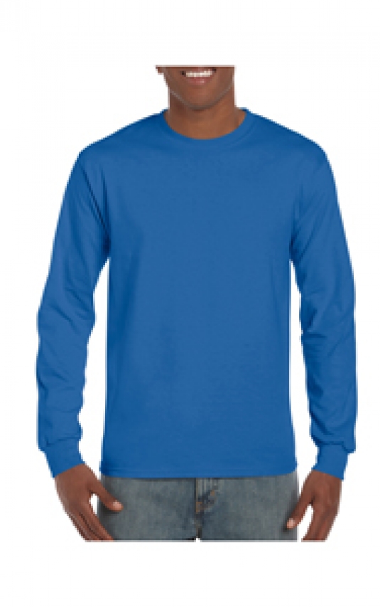 T-SHIRT GILDAN COL ROND HOMME MANCHES LONGUES 100% COTON 