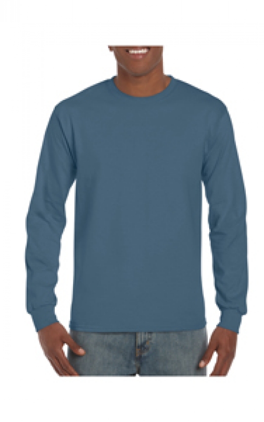 T-SHIRT GILDAN COL ROND HOMME MANCHES LONGUES 100% COTON 