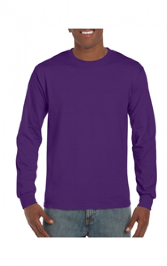 T-SHIRT GILDAN COL ROND HOMME MANCHES LONGUES 100% COTON 