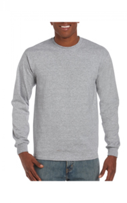 T-SHIRT GILDAN COL ROND HOMME MANCHES LONGUES 100% COTON 