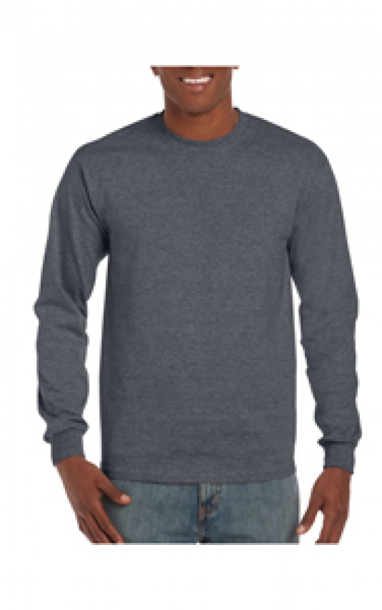 T-SHIRT GILDAN COL ROND HOMME MANCHES LONGUES 100% COTON 