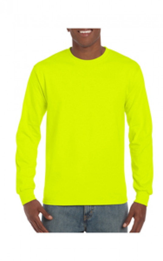 T-SHIRT GILDAN COL ROND HOMME MANCHES LONGUES 100% COTON 