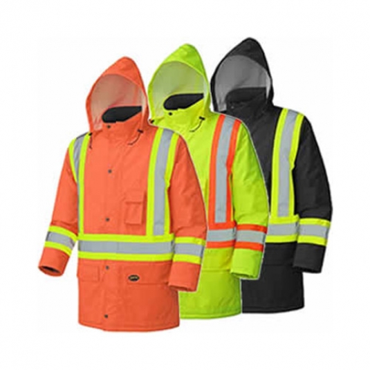 Manteau de sécurité isolant 100 % imperméable