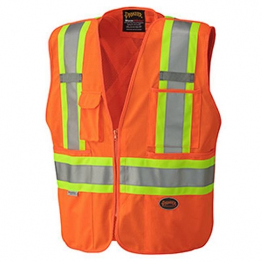 Veste de circulation détachable avec dos en maille