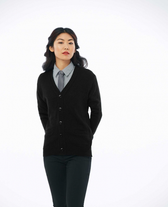 VESTE COL EN V AVEC BOUTONS 100% ACRYLIQUE UNISEXE