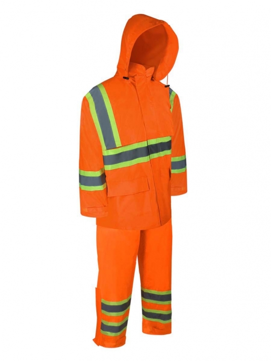 Ensemble imperméable en nylon 420 deniers avec bandes réfléchissantes