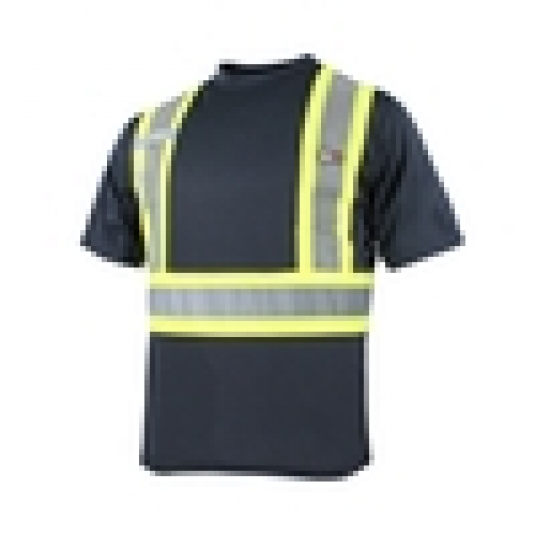 T-SHIRT COL ROND HAUTE VISIBILITE 100% POLYESTER QUICK DRY MANCHES COURTES