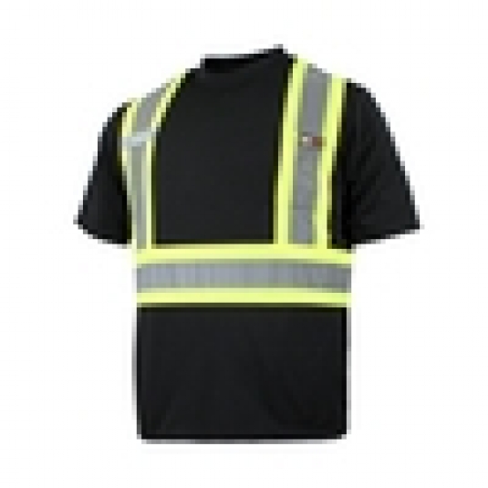 T-SHIRT COL ROND HAUTE VISIBILITE 100% POLYESTER QUICK DRY MANCHES COURTES