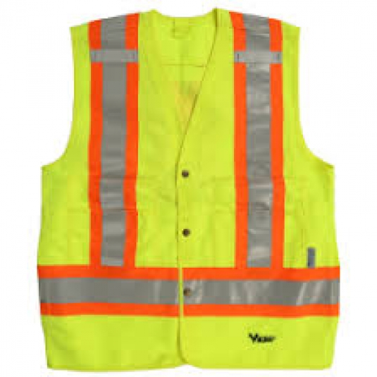 VESTE DE SÉCURITÉ LIME AVEC BANDES TALL