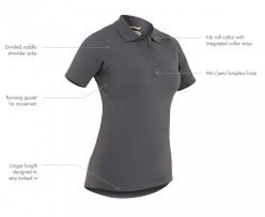 POLO TACTIQUE PERFORMANCE FEMME MANCHES COURTES 100% POLYESTER 