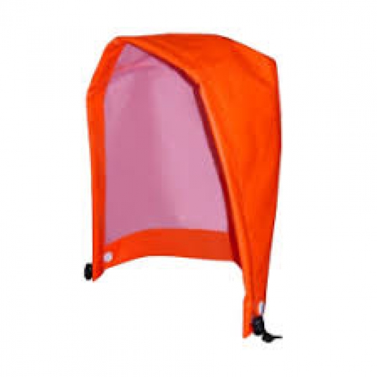 CAPUCHON POUR IMPERMÉABLE PVC 0.45MM ORANGE HAUTE VISIBILITÉ
