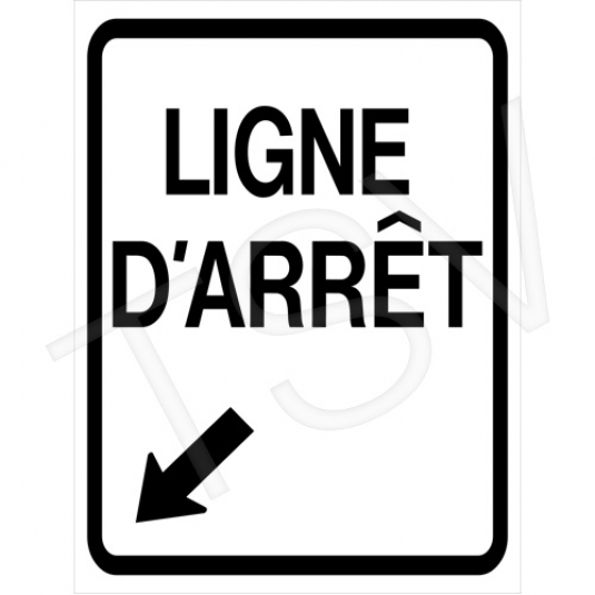 ENSEIGNE LIGNE D'ARRET