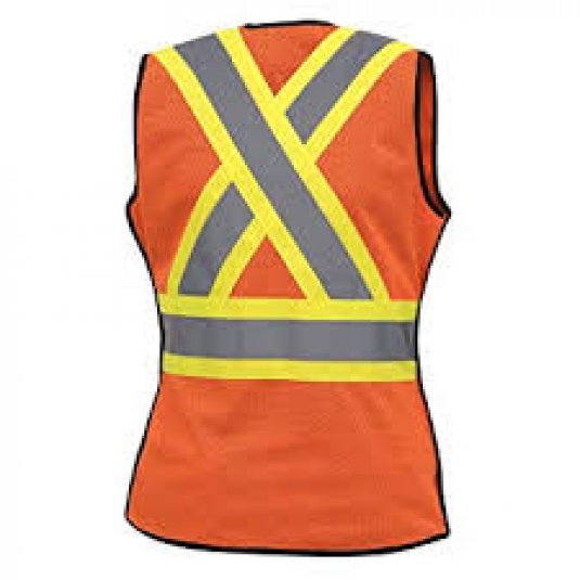 VESTE DE SIGNALISATION HAUTE VISIBILITÉ DÉTACHABLE POUR FEMMES - MAILLE DE POLY - 