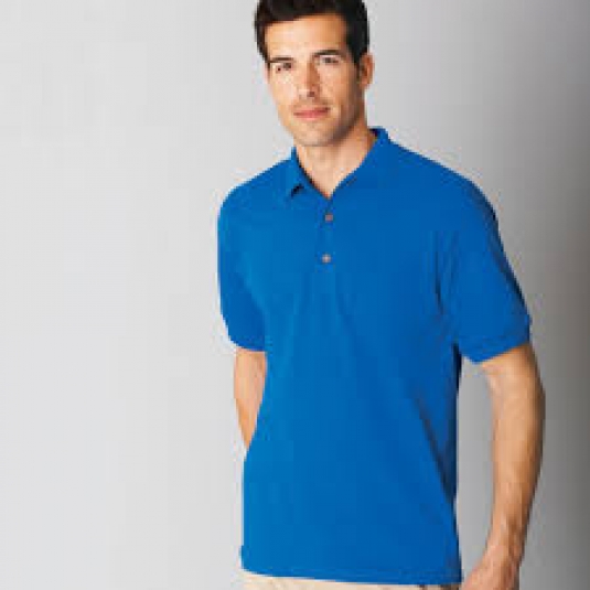 POLO GILDAN HOMME MANCHES COURTES BOUTONS BEIGES 100% COTON