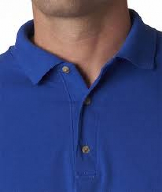 POLO GILDAN HOMME MANCHES COURTES BOUTONS BEIGES 100% COTON