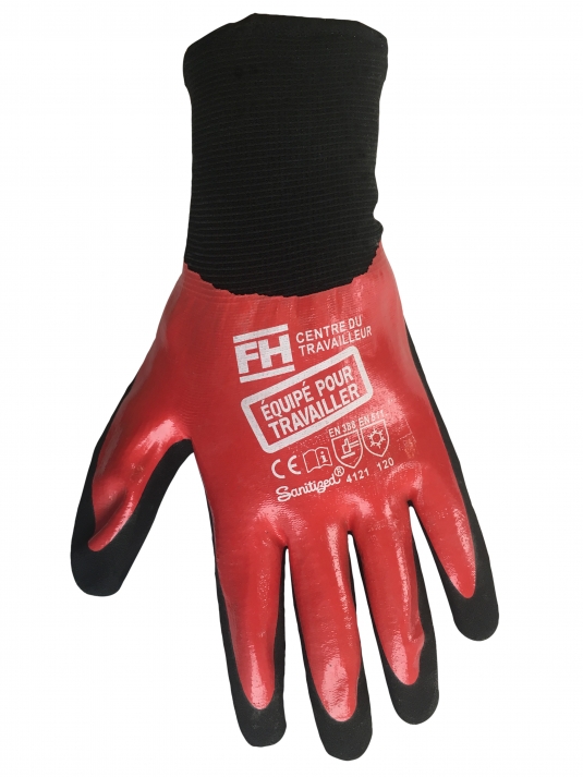 Imperméable en pvc rouge long gant gants une paire-NEUF 