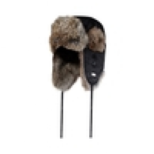 CHAPEAU NYLON, NYLON PIQUÉ ET FOURRURE DE LAPIN