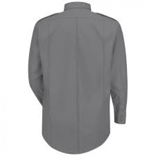 CHEMISE OFFICIER AMERICAINE DEPUTY DELUX HOMME MANCHES LONGUES 65/35 POLY/RAYONNE GRISE