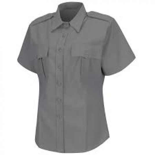 CHEMISE OFFICIER AMERICAINE DEPUTY DELUX HOMME MANCHES LONGUES 65/35 POLY/RAYONNE GRISE