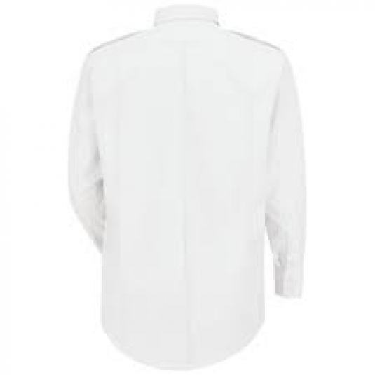 CHEMISE OFFICIER AMERICAINE DEPUTY DELUXE HOMME MANCHES LONGUES 65/35 POLY/RAYONNE BLANCHE