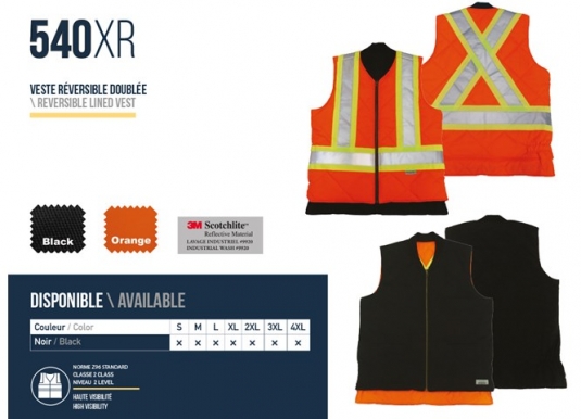 VESTE RÉVERSIBLE DOUBLÉE