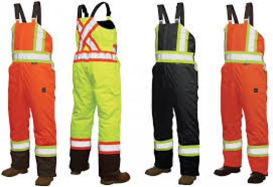 SALOPETTE DOUBLÉ HOMME 300 DENIERS HAUTE VISIBILITÉ