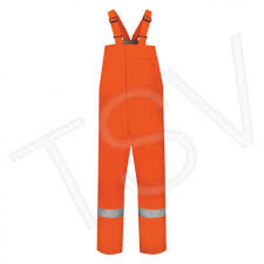 SALOPETTE ISOTHERM HOMME ARC FLASH NIV.4 ORANGE AVEC BANDES RÉFLÉCHISSANTES