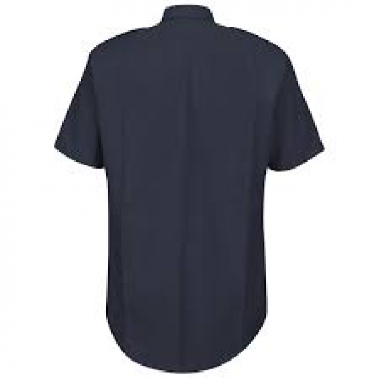 CHEMISE OFFICIER AMERICAINE DEPUTY DELUXE HOMME MANCHES COURTES 65/35 POLY/RAYONNE BLUEBLACK