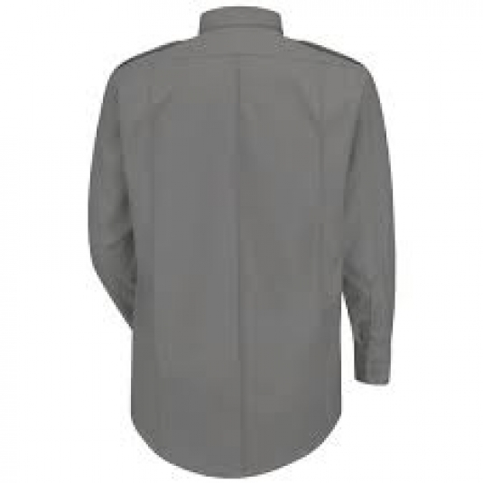 CHEMISE OFFICIER AMERICAINE DEPUTY DELUXE HOMME MANCHES LONGUES 65/35 POLY/RAYONNE GRIS CENDRÉ