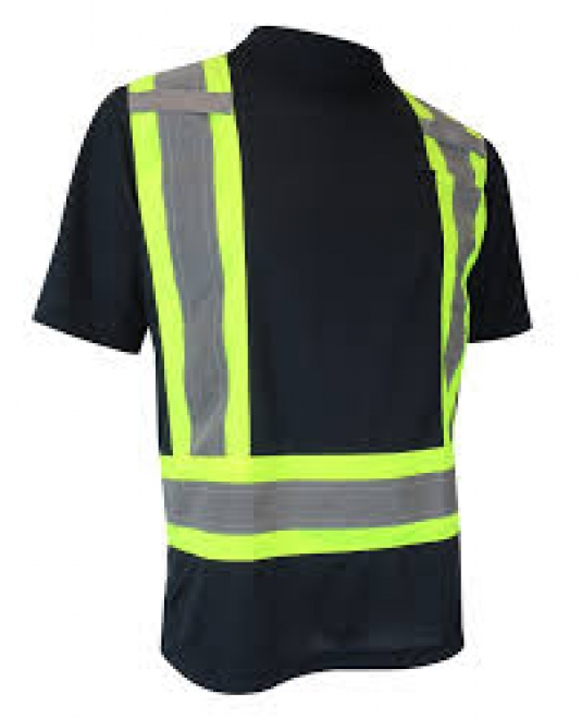 T-SHIRT COL ROND HAUTE VISIBILITÉ MANCHES COURTES 100% POLYESTER