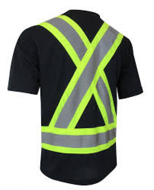 T-SHIRT COL ROND HAUTE VISIBILITÉ MANCHES COURTES 100% POLYESTER