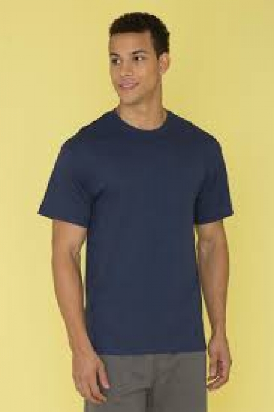 T-SHIRT COL ROND HOMME MANCHES COURTES 50/50 POLY/COTON